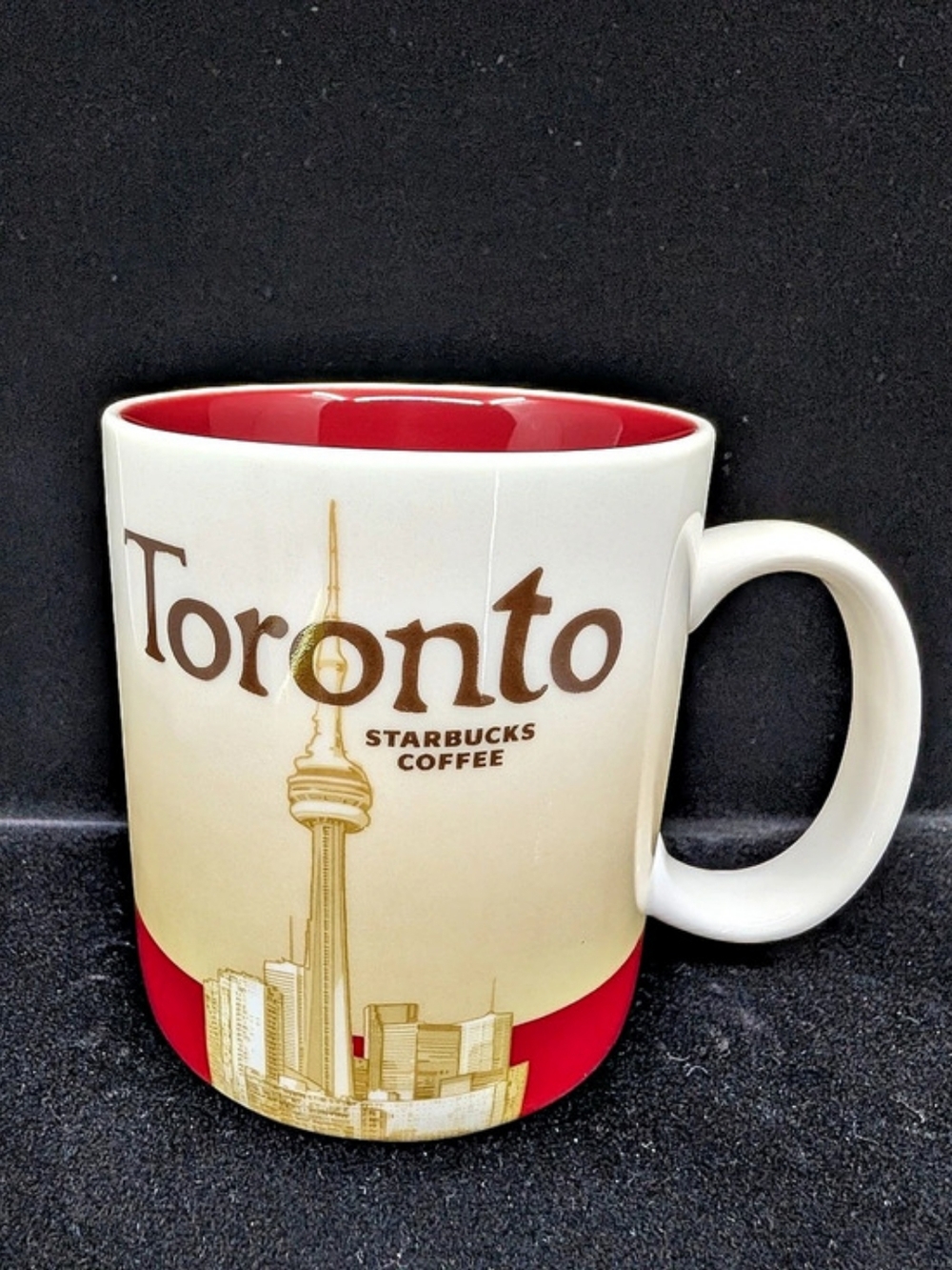 Starbucks Toronto Global Icon Collector Series Ceramic Mug Canada 2009 White/Red